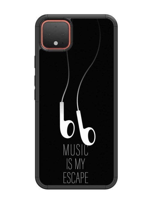 Music Is My Escape Glossy Metal Phone Cover for Google Pixel 4 Zapvi