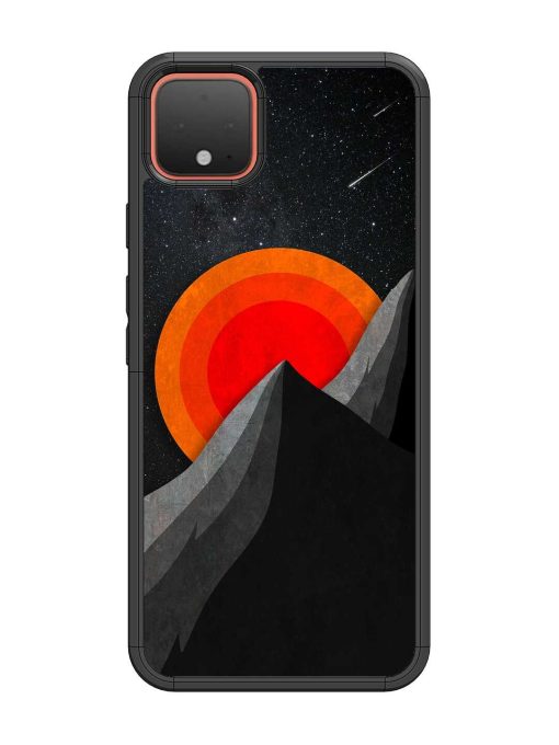 Black Mountain Glossy Metal Phone Cover for Google Pixel 4 Zapvi