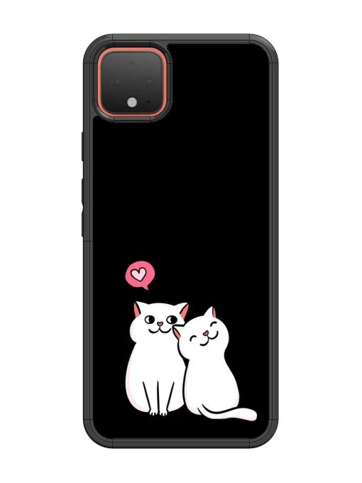 Cat Love Glossy Metal Phone Cover for Google Pixel 4 Zapvi