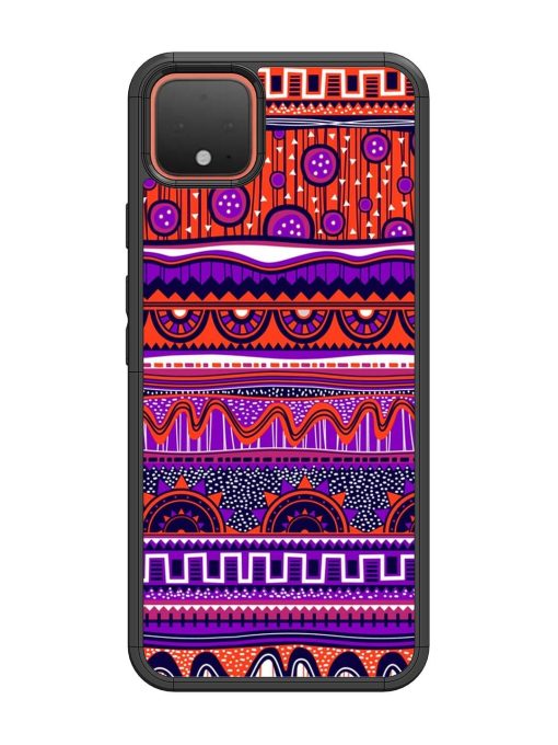 Ethnic Seamless Pattern Glossy Metal TPU Phone Cover for Google Pixel 4