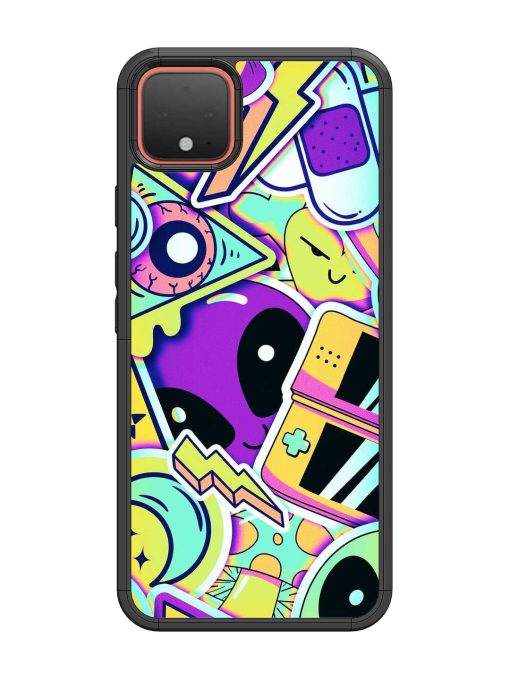 Scratch Art Glossy Metal Phone Cover for Google Pixel 4