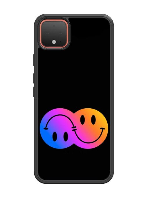 Gradient Smile Art Glossy Metal TPU Phone Cover for Google Pixel 4