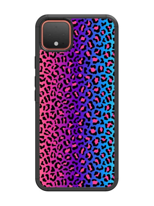 Colorful Leopard Seamless Glossy Metal Phone Cover for Google Pixel 4 Zapvi