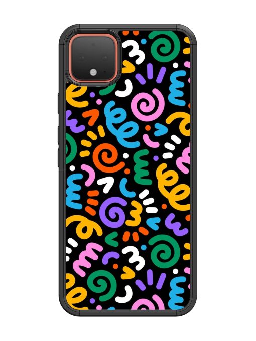 Colorful Seamless Vector Glossy Metal Phone Cover for Google Pixel 4 Zapvi