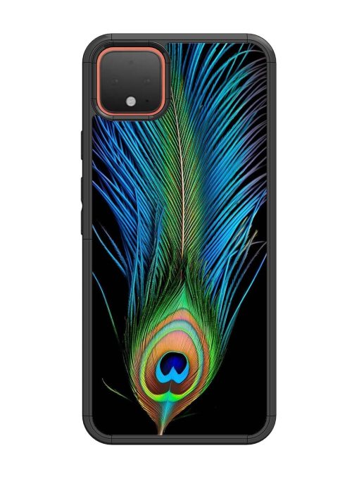 Peacock Feather Glossy Metal TPU Phone Cover for Google Pixel 4 Zapvi