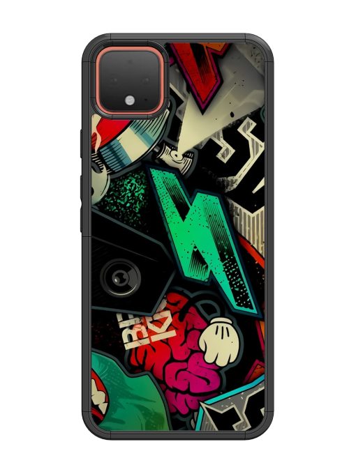 Graffiti Art Glossy Metal Phone Cover for Google Pixel 4 Zapvi