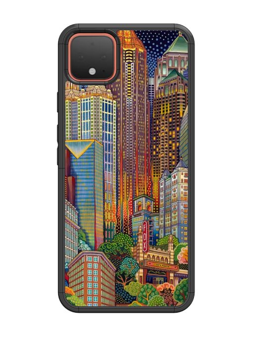 Cityscapes Art Glossy Metal Phone Cover for Google Pixel 4 Zapvi