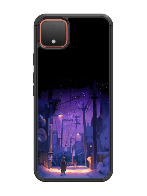 Winter Anime Art Glossy Metal Phone Cover for Google Pixel 4