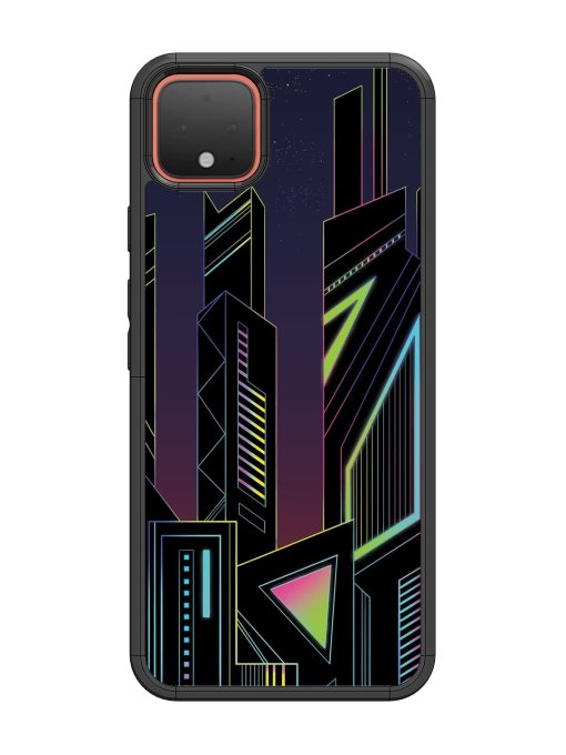 Neon Dreamscape Glossy Metal Phone Cover for Google Pixel 4 Zapvi