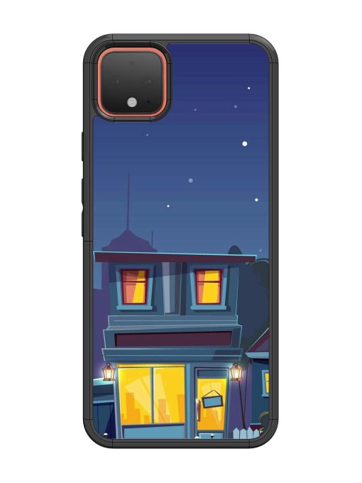 Vector Night House Glossy Metal Phone Cover for Google Pixel 4 Zapvi