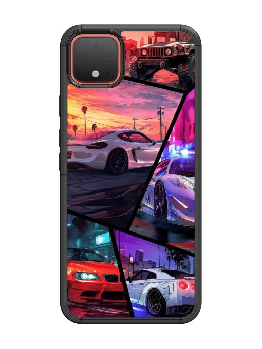 Ride In Pixels Glossy Metal Phone Cover for Google Pixel 4 Zapvi