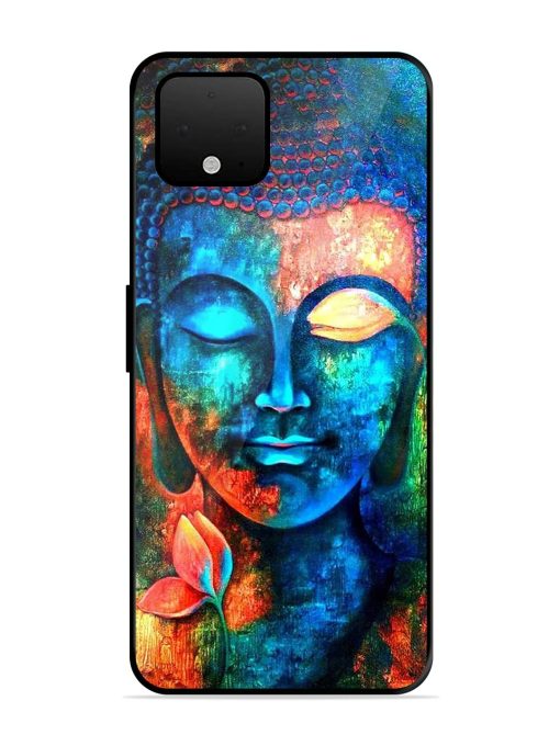 Buddha Painting Glossy Metal Phone Cover for Google Pixel 4 Xl