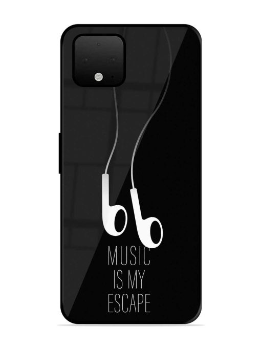 Music Is My Escape Glossy Metal Phone Cover for Google Pixel 4 Xl Zapvi