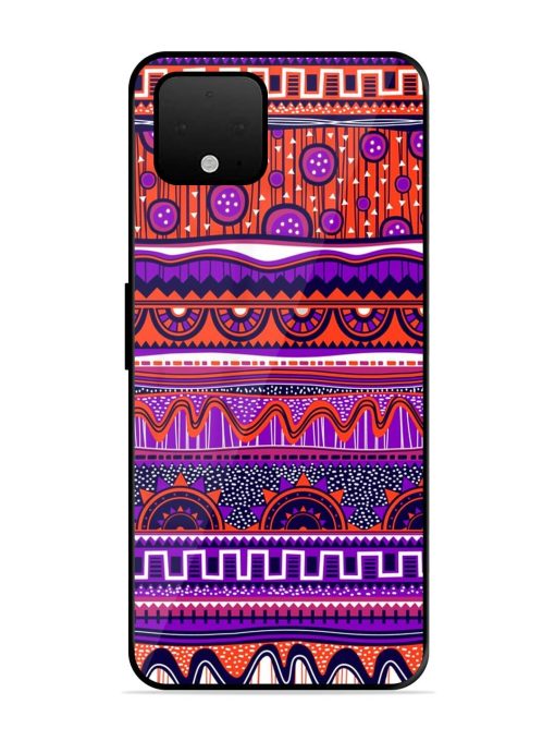 Ethnic Seamless Pattern Glossy Metal TPU Phone Cover for Google Pixel 4 Xl Zapvi