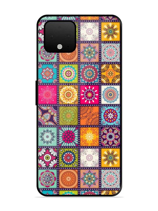 Seamless Pattern Vintage Glossy Metal Phone Cover for Google Pixel 4 Xl Zapvi