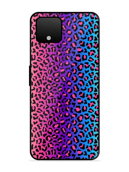 Colorful Leopard Seamless Glossy Metal Phone Cover for Google Pixel 4 Xl Zapvi