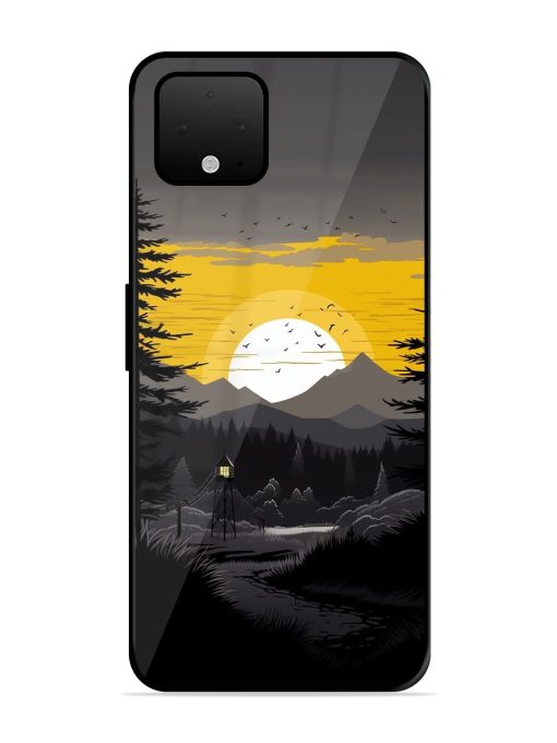 Sunset Vector Glossy Metal Phone Cover for Google Pixel 4 Xl Zapvi