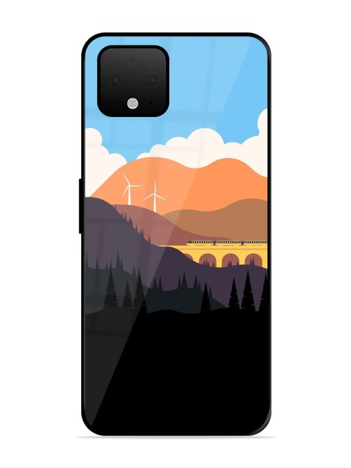 Minimal Mountain Vector Glossy Metal Phone Cover for Google Pixel 4 Xl Zapvi