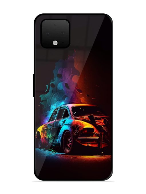 High Classic Car Art Glossy Metal Phone Cover for Google Pixel 4 Xl