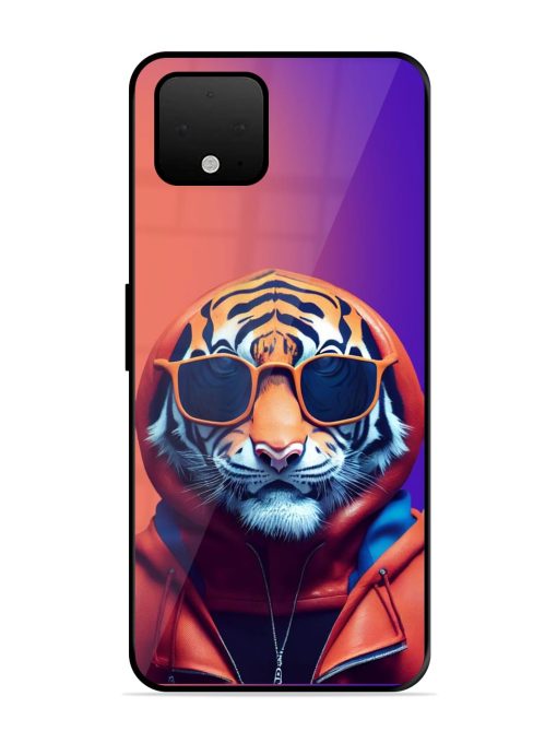 Tiger Animation Glossy Metal Phone Cover for Google Pixel 4 Xl Zapvi