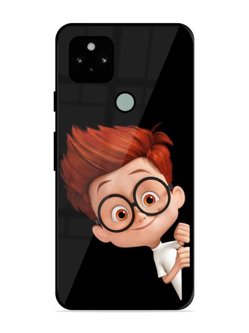 Smart Boy Cartoon Glossy Metal Phone Cover for Google Pixel 5 Zapvi