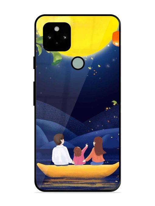 Happy Family And Beautiful View Glossy Metal Phone Cover for Google Pixel 5 Zapvi