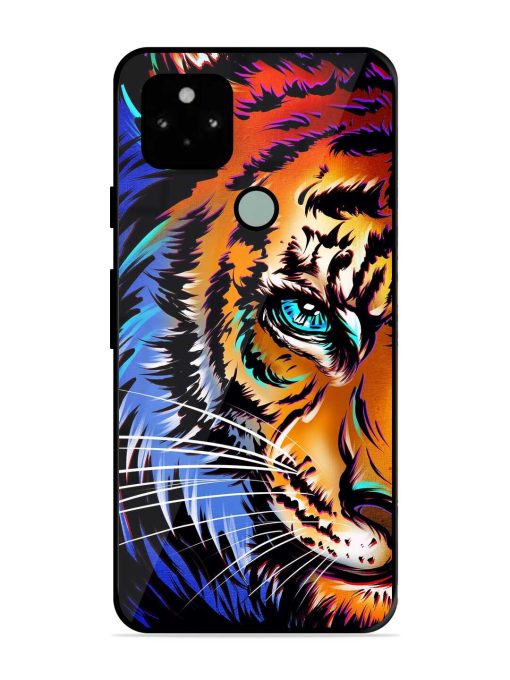 Colorful Lion Art Glossy Metal Phone Cover for Google Pixel 5 Zapvi