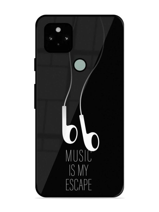 Music Is My Escape Glossy Metal Phone Cover for Google Pixel 5 Zapvi