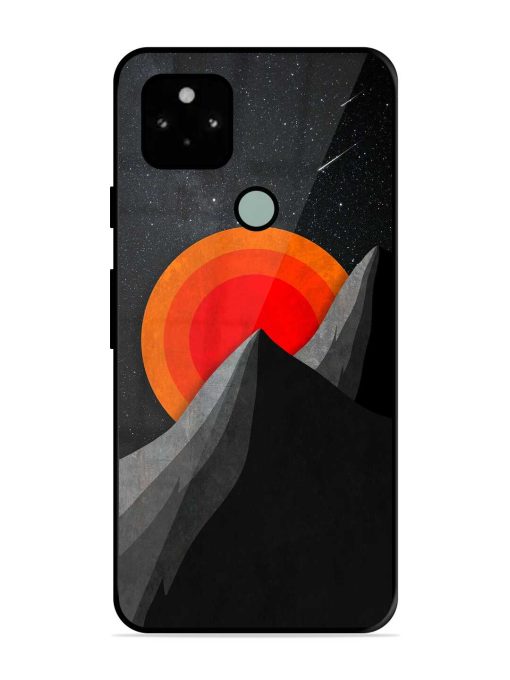 Black Mountain Glossy Metal Phone Cover for Google Pixel 5 Zapvi