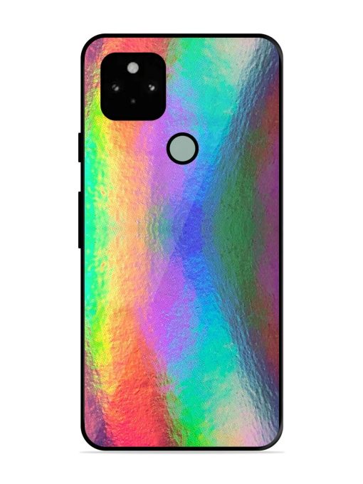 Colorful Holographic Background Glossy Metal TPU Phone Cover for Google Pixel 5