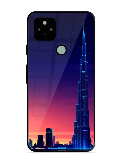 Burj Khalifa Abstract Glossy Metal Phone Cover for Google Pixel 5