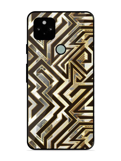 Technology Geometric Seamless Glossy Metal Phone Cover for Google Pixel 5 Zapvi