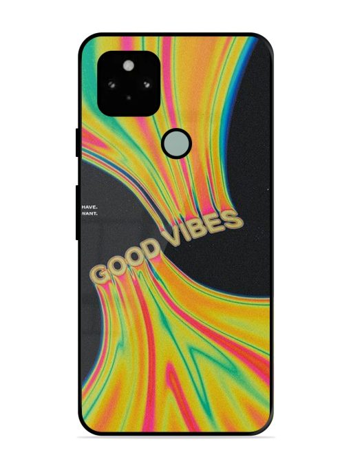 Good Vibes Glossy Metal Phone Cover for Google Pixel 5 Zapvi