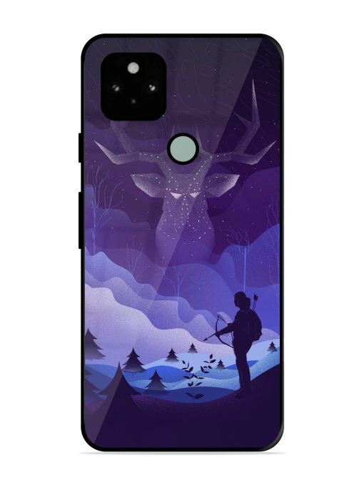 Deer Forest River Glossy Metal Phone Cover for Google Pixel 5 Zapvi