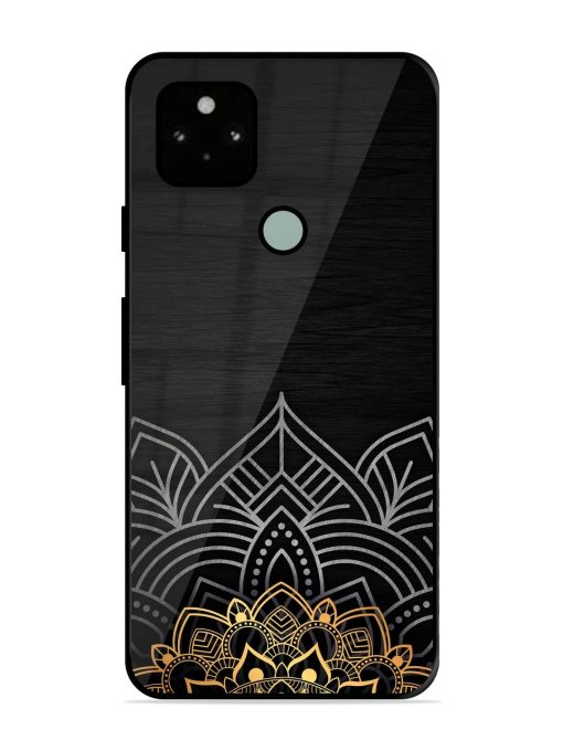 Decorative Golden Pattern Glossy Metal Phone Cover for Google Pixel 5 Zapvi