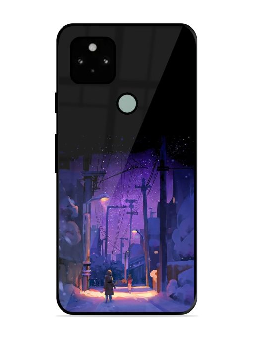 Winter Anime Art Glossy Metal Phone Cover for Google Pixel 5 Zapvi