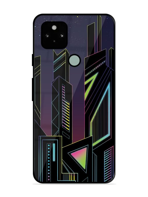 Neon Dreamscape Glossy Metal Phone Cover for Google Pixel 5