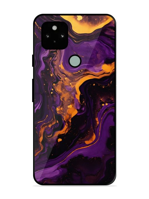 Painting Of A Purple Glossy Metal Phone Cover for Google Pixel 5 Zapvi