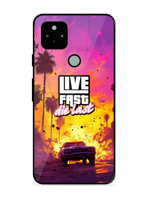 Live Fast Glossy Metal Phone Cover for Google Pixel 5 Zapvi