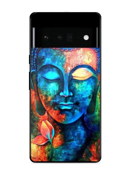 Buddha Painting Glossy Metal Phone Cover for Google Pixel 6 Pro Zapvi