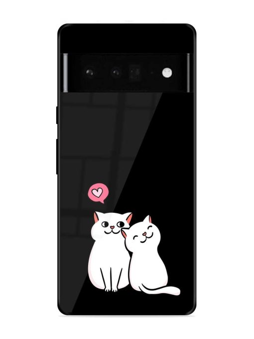 Cat Love Glossy Metal Phone Cover for Google Pixel 6 Pro Zapvi