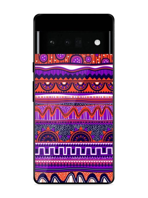 Ethnic Seamless Pattern Glossy Metal TPU Phone Cover for Google Pixel 6 Pro Zapvi