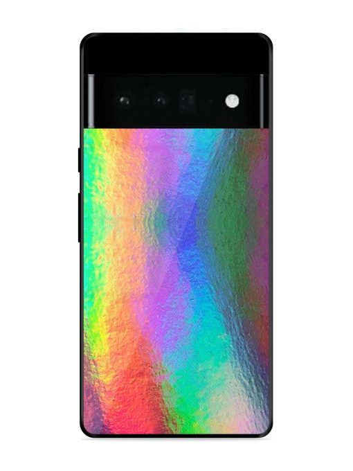 Colorful Holographic Background Glossy Metal TPU Phone Cover for Google Pixel 6 Pro Zapvi