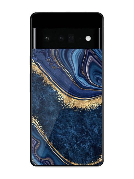 Abstract Background Blue Glossy Metal TPU Phone Cover for Google Pixel 6 Pro Zapvi