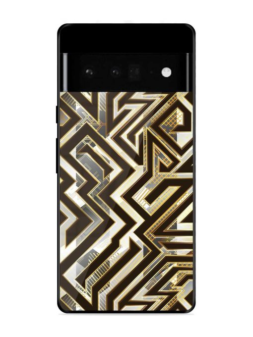 Technology Geometric Seamless Glossy Metal Phone Cover for Google Pixel 6 Pro Zapvi