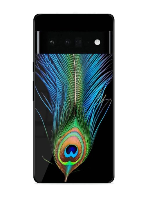 Peacock Feather Glossy Metal TPU Phone Cover for Google Pixel 6 Pro