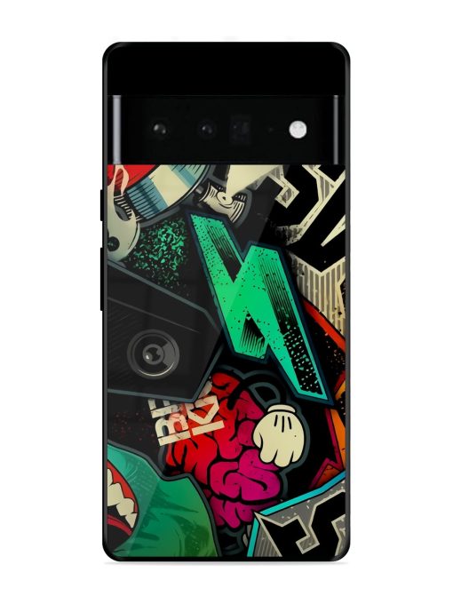 Graffiti Art Glossy Metal Phone Cover for Google Pixel 6 Pro Zapvi