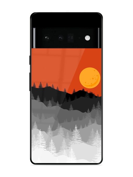 Mountain Lofi Sun Glossy Metal Phone Cover for Google Pixel 6 Pro Zapvi