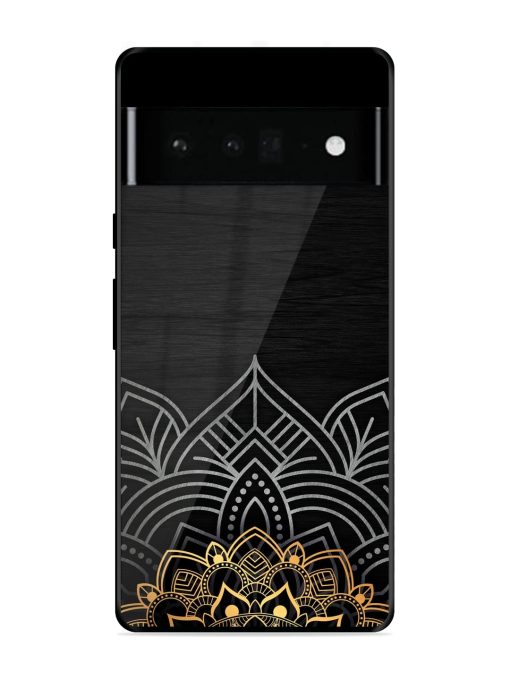 Decorative Golden Pattern Glossy Metal Phone Cover for Google Pixel 6 Pro Zapvi