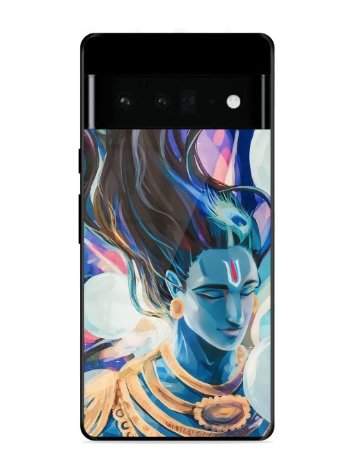 Bhagwan Sri Krishna Glossy Metal Phone Cover for Google Pixel 6 Pro